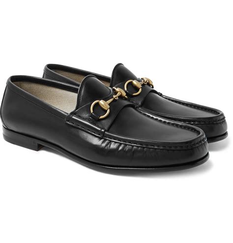 gucci roos rubberized silver harness loafers|Men's loafer with Horsebit in black shiny leather .